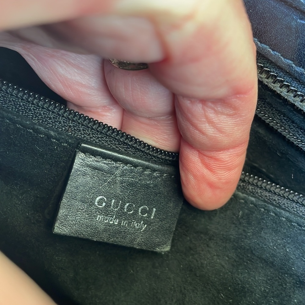 Vintage 90’s black/silver Gucci mini bag with removable shoulder strap - Picture 16 of 17